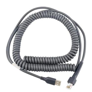 Imagem de Cabo para leitor de código de barras VOTTAN USB RJ45 espiralado 5 m