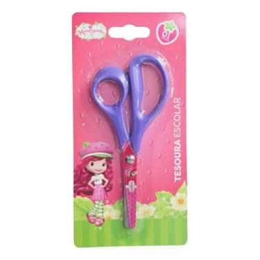 Imagem de Tesoura Escolar Estampada Moranguinho 13,5 cm Skypaper -, Roxo