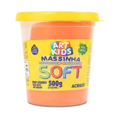 Imagem de Massinha De Modelar Soft Acrilex Macia 500g - Selecione a Cor, Laranja