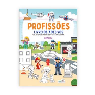 Imagem de Livro - Profissões - Livro de adesivos