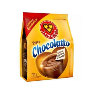 Imagem de Achocolatado em Pó 3 Corações Chocolatto - 700g