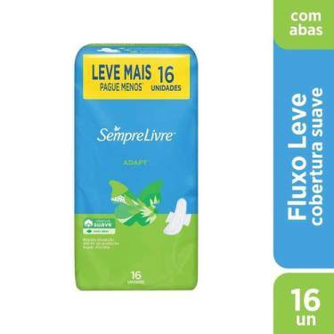 Imagem de Absorvente Sempre Livre Adapt Cobertura Suave com Abas 16 Unidades