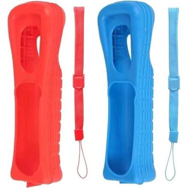 Imagem de Capa de silicone para controle remoto sem fio do Wii, 2 peças, capa pr
