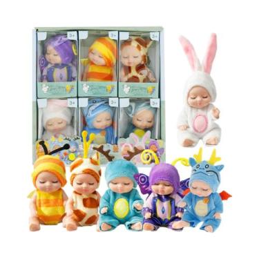 Imagem de Kit De Boneca Reborn Mini Fofa 6-12 Peças, Brinquedo De Bebê Princesa 