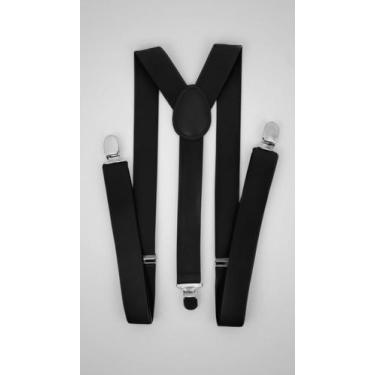 Imagem de Suspensório Adulto Largo 2,5cm Couro Preto - Congratulations Store