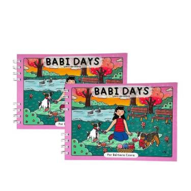Imagem de Kit 2 Unidades Babi Days Livro de Colorir Capa Dura - - Babs