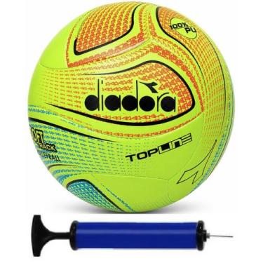 Imagem de Bola Volei Diadora Topline Treino Oficial + Bomba de Ar, Verde