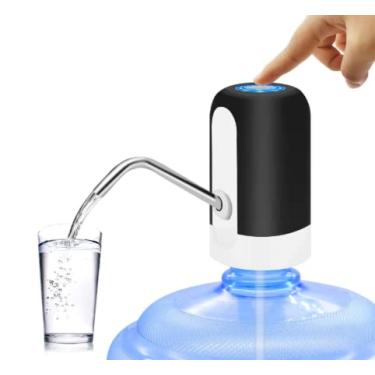 Imagem de Bomba de garrafa de água portátil, Universal Bottle Electric Water Dispenser com Switch e USB carregando, para Camping, Cozinha, Workshop, Garage - Black(2 pacote)