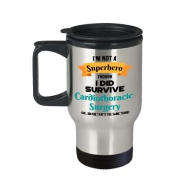 Imagem de Caneca de viagem de sobrevivente de cirurgia cardiotorácica - Copo inulado de cirurgia cardiotorácica - I Did Sirvive cirurgia cardiotorácica