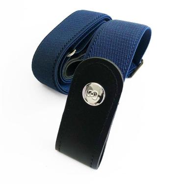 Imagem de Cinto Sem Fivela Unissex Conforto E Praticidade Preto E Azul