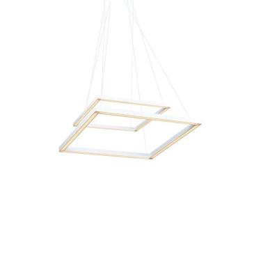Imagem de Lustre Pendente Newline Fit Led 748 Bivolt Branco 3000K Luz Amarela