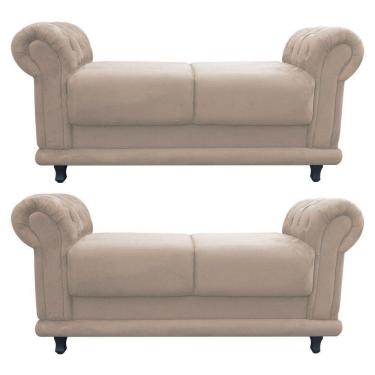 Imagem de Kit 02 Recamier Barcelona Suede Bege