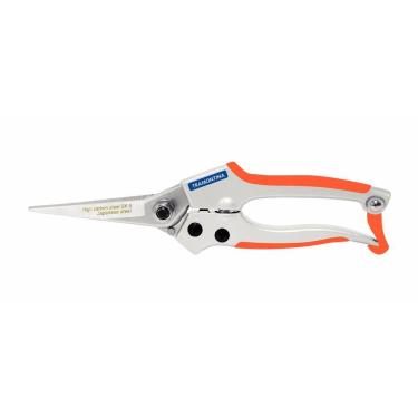 Imagem de Tesoura metálica de poda profissional cabo metálico emborrachado