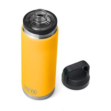 Imagem de Garrafa YETI Rambler de 740 ml, à prova de vazamento, isolamento a vácuo, aço inoxidável com Chug Cap, amarelo Alpine