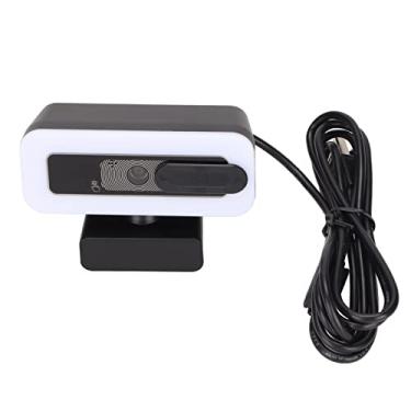 Imagem de Webcam, ajuste de iluminação, foco automático, microfone embutido, USB, webcam, computador com capa de privacidade para ensinar videoconferência Plug and Play, webcam HD para PC, Mac, laptop, desktop