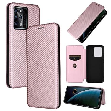 Imagem de For ZTE Blade V30 Carbon Fiber Texture Horizontal Flip PU Phone Case