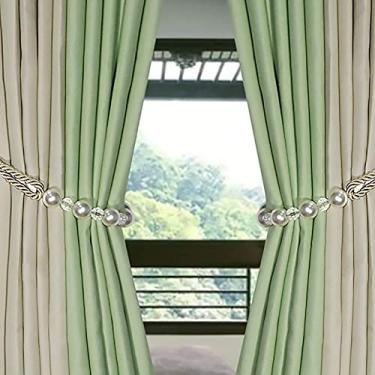 Imagem de Acessórios para ataduras de pérolas para cortinas de pérolas Suporte para cortinas fivela corda para decoração de casa, ouro, 1 peça