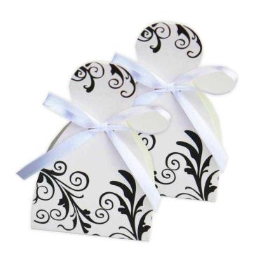 Imagem de Lembrancinha Caixa Para Festas Noiva Com Fitas 50Un