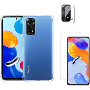 Imagem de Capa Capinha Para Redmi Note 11 4g + Película de Vidro 9H +Película Proteção da Lente da Câmera - (HARD GLASS STORE)