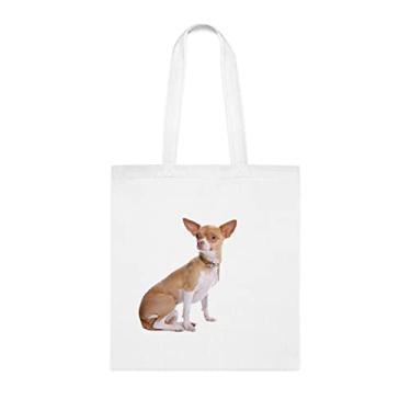 Imagem de Bolsa para cachorro Chihuahua, presente para cachorro chihuahua, aniversário de cachorro chihuahua bolsa reutilizável para cachorro chihuahua, Branco