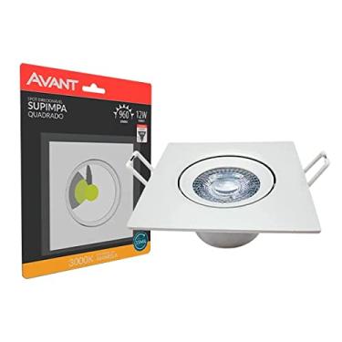 Imagem de Spot Supimpa LED, 12W, Luz amarela 3000K, Quadrado, Bivolt, Avant