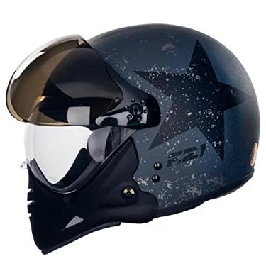 Imagem de Capacete Aberto Moto Peels F-21 Old Tank Preto Chumbo Fosco/Preto 58