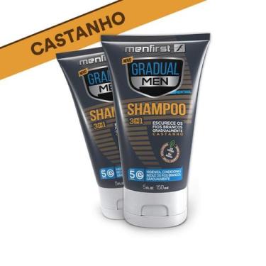 Imagem de Shampoo Gradual Men Castanho - Cabelo (2X) - Menfirst
