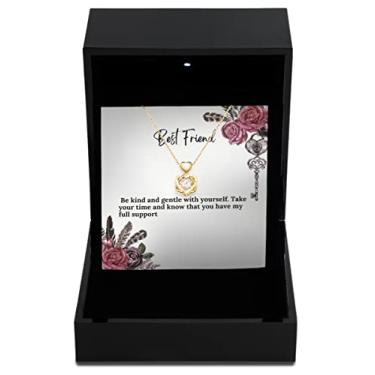 Imagem de SpreadPassion Joia de simpatia, presente para melhor amigo, seja gentil e gentil consigo mesmo, presentes de simpatia, ideias de presente de joias, presente personalizado, presente personalizado