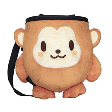 Imagem de Rockbuddy Bolsa de giz para escalada - Balde de giz Boulder com cinto de clipe rápido, bolso com zíper e suporte de escova - Macaco