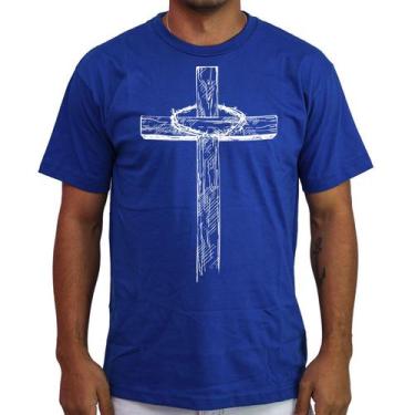 Imagem de Camiseta Masculina Evangélica Cristo Calvário - 100% Algodão - Atelier