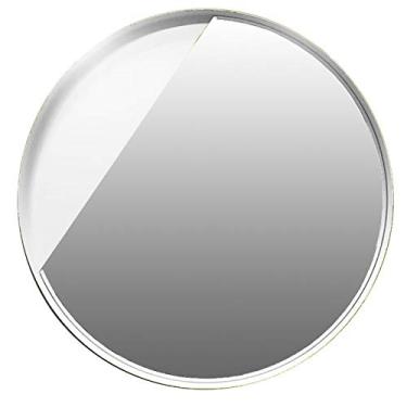 Imagem de Espelho Decorativo Meia Lua Branco 50 cm Redondo Branco, 50 cm