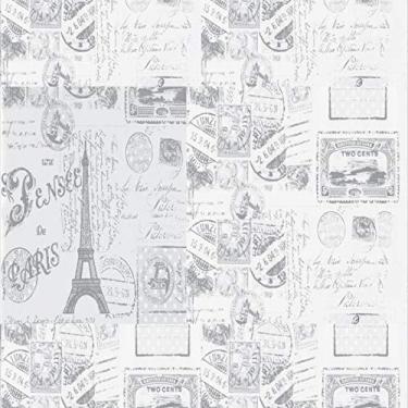 Imagem de Papel De Parede Adesivo Lavável Paris Preto E Branco 9m