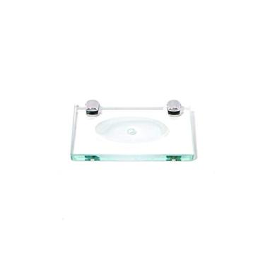 Imagem de Saboneteira em Vidro Incolor Lapidado - Aquabox - 14cmx9cmx10mm.