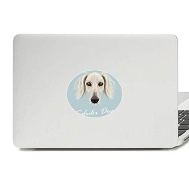 Imagem de Adesivo de rosto longo branco Saluki Dog Pet Animal Vinil Emblema Gráfico Laptop Adesivo Notebook Decalque