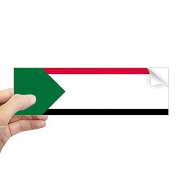 Imagem de DIYthinker Adesivo retangular de para-choque com bandeira nacional da África do Sudão, decalque de janela