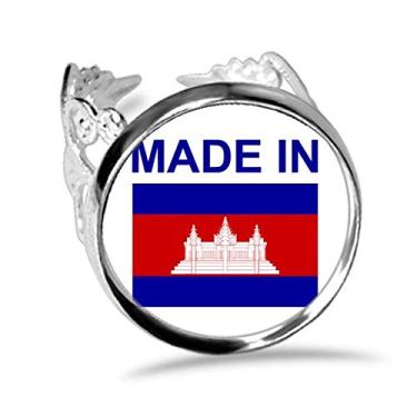 Imagem de DIYthinker Anel de noivado ajustável feito no Camboja Country Love