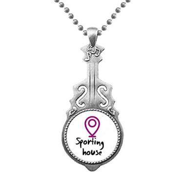 Imagem de OFFbb-USA Pingente feminino de degradação negativa, joias, música, guitarra, torque