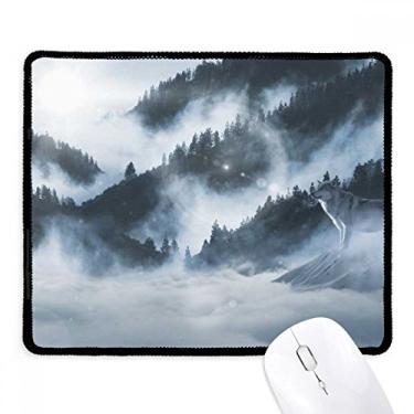 Imagem de Mousepad Florestal Fog Nature Scenery Science Tapete de borracha para jogos