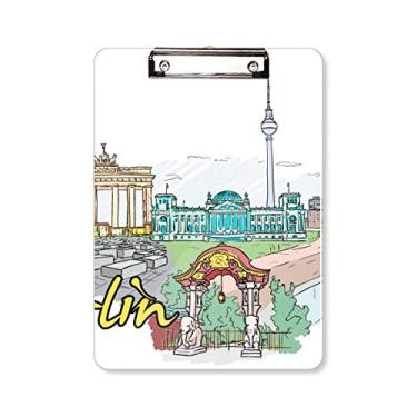 Imagem de Prancheta de arquitetura alemã Berlim, pasta, bloco de notas A4