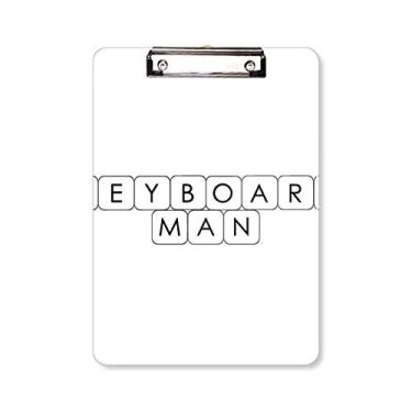 Imagem de Teclado Homem Prancheta Pasta Bloco de Escrita Placa de Apoio A4
