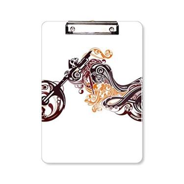 Imagem de Quadro de prancheta colorido com silhueta de grão de arte para motocicleta A4