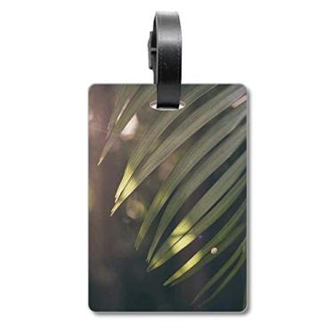 Imagem de Green Leaf Plant Picture Nature Suitcase Bag Tag Luggage Card Scutcheon Label