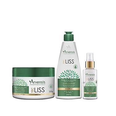 Imagem de Kit Arvensis Tec Liss Shampoo 300ml + Máscara 250g + Protetor Térmico - 120ml
