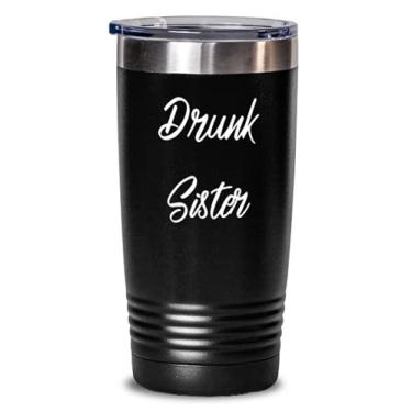 Imagem de Copo reutilizável Sister de 590 ml, irmã bêbada, presente para irmãzinha, legal da irmã