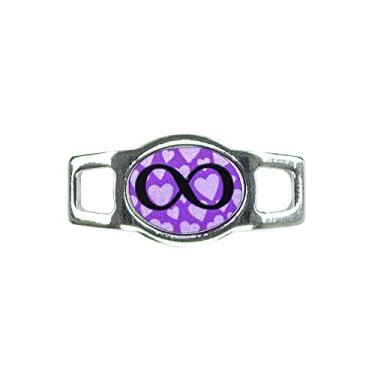 Imagem de Berloques Infinity da Paracord Planet para pulseiras e cadarços de corda de paraquedista disponíveis em preto e roxo (roxo)
