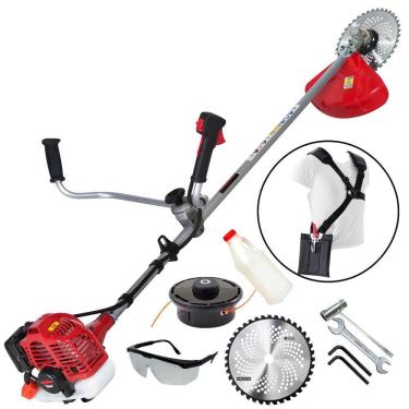 Imagem de Roçadeira Profissional Premium Kawashima KW2600L Com Guidão 25.4cc Com Motor M2600 Fort...
