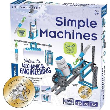 Imagem de Thames &amp; Kosmos Simple Machines Science Experiment &amp; Model Building Kit, Introdução à Física Mecânica, Construir 26 Modelos para Investigar As