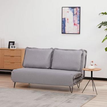 Imagem de Sofá-Cama 2 Lugares Casal Bergamo Cinza Claro