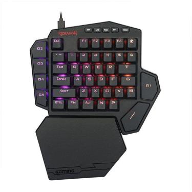Imagem de Teclado Mecânico Diti Redragon RGB One Hand Switch Azul USB 2.0 - K585RGB