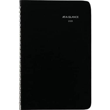 Imagem de Agenda e agenda semanal de compromissos 2023 da AT-A-GLANCE, 13,8 cm x 21,5 cm, pequeno, páginas de telefone com abas, DayMinder, preto G21000)